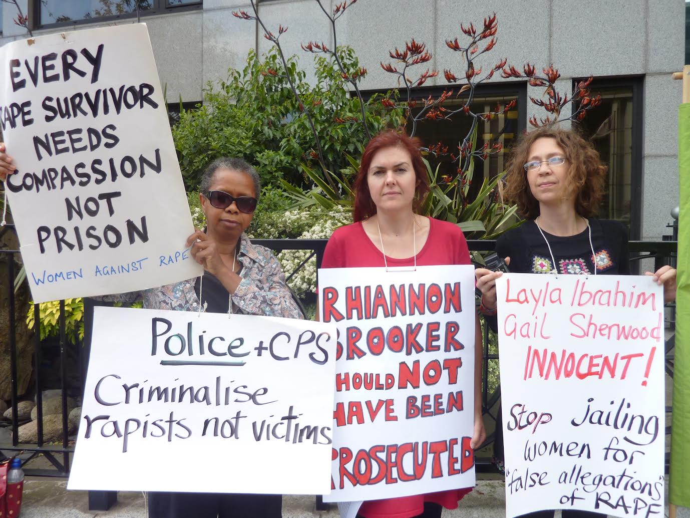 Picket of CPS vs prosecution of rape survivor, 2014